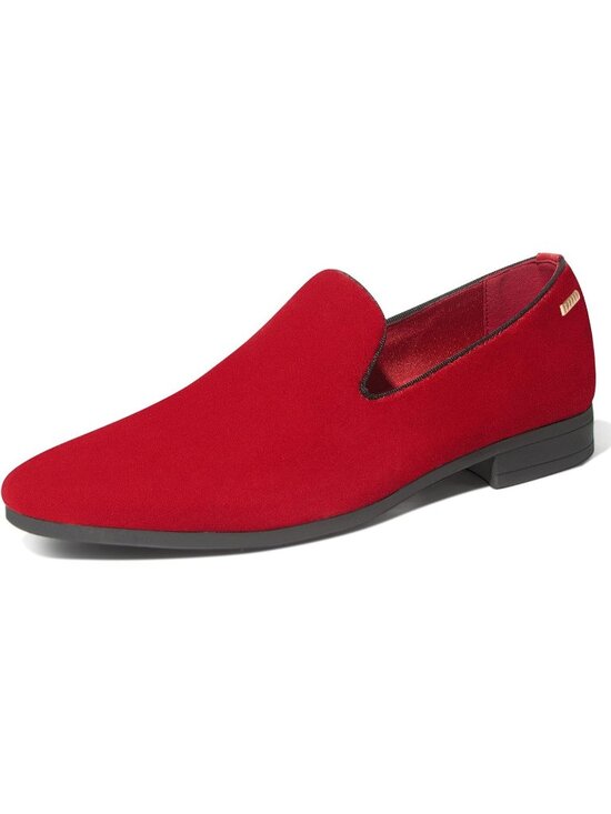 UUBARIS Men\'s Red West Velvet Loafers Slip On Tuxedo Fashion Style Shoes main image 4